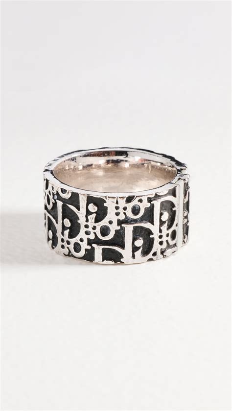 Dior Black Silver Trotter Ring 